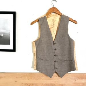 Vintage Gray Button Down Vest